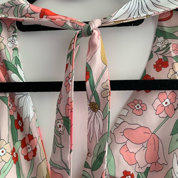 Retro Floral Halter Style Dress - Picture 6 of 7